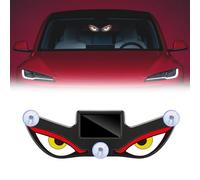 Solar Powered Devil's Eye LED Car Warning Light, Wireless Demon Eye Window Light for Car Windshield, SUV & RV, USB Rechargeable No-Drill Dynamic Ambient Lamp, Devil Warning Eyes for Cars (A)