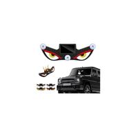 Solar Powered Devils Eyes LED Car Light, No Drill Solar Powered Demon Eye LED Car Window Light, Dynamic Windshield Ambient Lamp with Suction Cup for Cars Decoration (Black A)