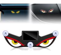 Solar Powered Devils Eyes LED Car Light, Solar Demon Eye LED Car Window Light, Solar USB Dual-Power Devil Eyes Warning Lights, Suction Cup Dynamic LED Car Eyes, for Car, Trucks Window (Style A)