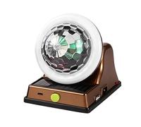Solar Powered Disco Light, Creative Terrace Colorful Lamp, Solar Charging RGB Atmosphere Ball, Waterproof Outdoor LED Light, 5.51x4.13x5.12in, Ideal for Garden, Wedding, Lawn Decor