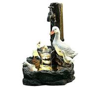 Solar-Powered Duck Sculpture Water Feature Fountain With LED Lights - Indoor/Outdoor Animal Statue For Garden Decoration