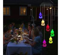Solar Powered Duck Wind Chime,Changing Color LED Duck String Light for Women Kids Birthday Valentine Gifts Patio Lawn Decor (Black Tie Duck)