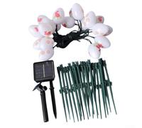Solar-Powered Egg Lights for Outdoor Landscape Walkway Decor 8 Modes Easter Garden Party Pathway Lights Multicolor 21 X 16. X 8(20 Lights and Lights)