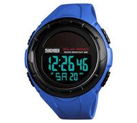 Solar Powered Energy Watch for Men Military Digital Multifunctional Led Luminous Indication 2 Time Zone 50m Waterproof Watch Reloj Solar para Hombre, T Blue, Men's Solar Powered Casual Quartz Wrist