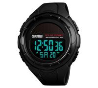 Solar Powered Energy Watch for Men Military Digital Multifunctional Led Luminous Indication 2 Time Zone 50m Waterproof Watch Reloj Solar para Hombre, T Black, Men's Solar Powered Casual Quartz Wrist