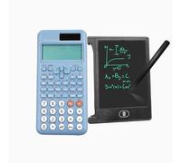 Solar Powered Engineering Scientific Calculator for FC-991ES Plus 2nd Edition with 4.4 Inch LCD Erasable Writing Tablet, Portable Calculator-417 Functions with Notepad for School,Office(Blue)