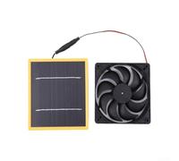 Solar Powered Exhaust Fan, 20W 12V Ventilation System for Dog Chicken Enclosure Pet House Greenhouse RV Shed Outdoor Cooling Air Flow
