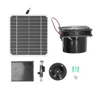 Solar Powered Exhaust Fan Kit High Efficiency Monocrystalline 50W 12V Solar Panel Fan with Protective Net Battery Storage Box for Ventilation in Sheds Greenhouses