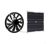 Solar Powered Exhaust Fan with 15W Monocrystalline Panel, 10 Inch | Ventilation Cooler for Greenhouse ChickenCoop Shed Garage Outdoor Air Circulation Vent
