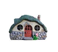 Solar Powered Fairy Garden House With Light Permeable Window For Outdoor