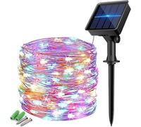 Solar Powered Fairy String Lights Outdoor Garden, IP65 Waterproof 8 Mode LED Copper Wire String Light for Patio, Yard, Solar Fairy Lights for Wedding, Christmas (Mutli Color, 20 M / 65 Ft / 200 LED)