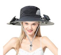 Solar Powered Fan Hat - Solar Double Fan Sun Bucket Hat for Men,Breathable Efficient Outdoor Cooling Device for Traveling Fishing Sports Camping Hiking