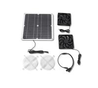 Solar Powered Fan - Solar Panel 6V, Battery Operated Fan, Quiet & Adjustable Speed, Energy Saving, Portable for Indoor Outdoor, Greenhouse & Shed Use, 12W 12V Detachable Panel
