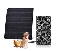Solar Powered Fan, Solar Panel Fan 15W Solar Ventilation Exhaust Fan Waterproof for Outdoor Shed Chicken Coops Greenhouse Doghouses Pet House for Intake or Exhaust Air Cooling