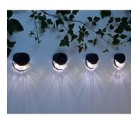 Solar Powered Fence & Wall Lights 4pk - Cool White LED - Perfect For Framing Your Outdoor Space, These Wall And Fence Solar Lights Feature Ultra-bright, Cool White LEDs For A Modern Look