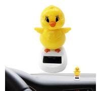 Solar Powered Figurine For Kids - 12cm Dancing Chick Toy, Swinging Bobble Character, Fun Moving Decoration, Space Saving Design | Cute Animated Ornament For Car Kids Room Desk Home Travel Gift