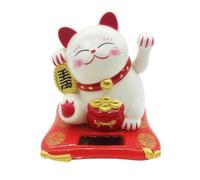 Solar Powered Figurine With Auto-Waving Arm Car Dashboard/Home Office Ornament For Wealth & Good Japanese Lucky Cats Solar Home Office Decoration