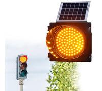 Solar Powered Flashing Warning Light for Intersection and School Zones, Enhances Safety with Bright Visibility