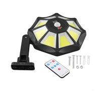 Solar Powered Flood Lights with 360 Degree Motion Sensor and Remote, Weatherproof IP66 for Outdoor Use on Streets, Gardens, Yards and Parking Areas (168COB)