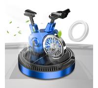 Solar Powered Freshener | Cycling Shape Motor Cycle Rotating Freshener,Interior Decoration Automotive Accessories For Keeping The Fresh