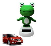 Solar Powered Frog - Animated Cute Car Decor, Ergonomic Adorable Wobbling Head, Cute Dashboard Ornament | Long Lasting Novelty Vehicle Accessory For Car, Truck, Van & Auto Interior Decoration