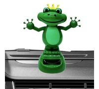 Solar Powered Frog, Car Animal - Automatic Dashboard Shaking Hand Doll Swing Frog, Funny Shaking Toy for Table, Kids, Car, Home