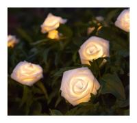 Solar Powered Garden 2 m x Rose Flower LED String Lights