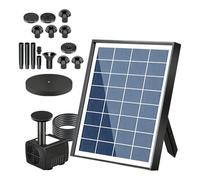 Solar Powered Garden Fountain Water Feature Kit 10W | This solar-powered water feature enhances your garden pond or bird bath using renewable energy from a 10W solar panel.