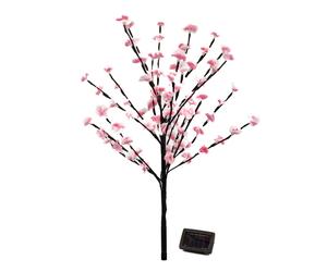 Solar Powered Garden Stake Cherry Blossom Tree with Lights Outdoor Pink