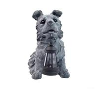 Solar Powered Golden Retriever Statue Resin Dog Garden Ornament With Automatic Night Light For Outdoor Patio Lawn Pathway Decor Weather Resistant Realistic For Puppy Figure Yard Art Decoration(D)