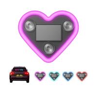 Solar-Powered Heart-Shaped Car Ambient Light - USB & Solar Rechargeable LED Mood Lamp with Suction Cup, for Windscreen & Dashboard Decoration (pink)