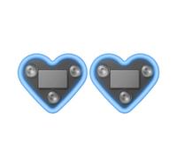 Solar-Powered Heart-Shaped LED Neon Love Atmosphere Light - IP65 Waterproof Valentine's Day Car Decor, Auto On/Off Romantic Ambient Light (Blue 2pcs)