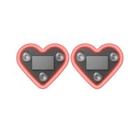 Solar-Powered Heart-Shaped LED Neon Love Atmosphere Light - IP65 Waterproof Valentine's Day Car Decor, Auto On/Off Romantic Ambient Light (Red 2pcs)