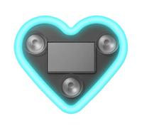 Solar-Powered Heart-Shaped LED Neon Love Atmosphere Light - IP65 Waterproof Valentine's Day Car Decor, Auto On/Off Romantic Ambient Light (Ice Blue 1pcs)