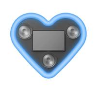 Solar-Powered Heart-Shaped LED Neon Love Atmosphere Light - IP65 Waterproof Valentine's Day Car Decor, Auto On/Off Romantic Ambient Light (Blue 1pcs)