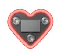 Solar-Powered Heart-Shaped LED Neon Love Atmosphere Light - IP65 Waterproof Valentine's Day Car Decor, Auto On/Off Romantic Ambient Light (Red 1pcs)