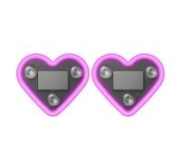 Solar-Powered Heart-Shaped LED Neon Love Atmosphere Light - IP65 Waterproof Valentine's Day Car Decor, Auto On/Off Romantic Ambient Light (Pink 2pcs)