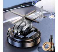Solar Powered Helicopter Design Car Air Freshener Innovative Diffuser for a Refreshing Atmosphere in Any Vehicle (Titanium)