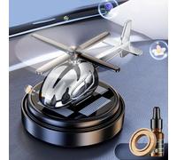 Solar Powered Helicopter Design Car Air Freshener Innovative Diffuser for a Refreshing Atmosphere in Any Vehicle (Silver)