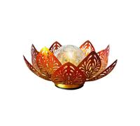 Solar Powered Iron Art Lotus Light Outdoor Plug-in Lawn Lamp Rainproof Decorative Landscape Courtyard Light