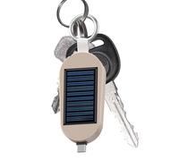 Solar Powered key-chain - Compact Charging Brick Design, Mini Pocket Battery | Long-lasting LED Light Module, Outdoor Travel Theme, USB Type C Fast Input Port, Lightweight Clip-on Backup Energy