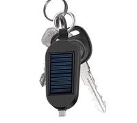 Solar Powered key-chain - Compact Charging Brick Design, Mini Pocket Battery | Long-lasting LED Light Module, Outdoor Travel Theme, USB Type C Fast Input Port, Lightweight Clip-on Backup Energy