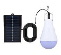 Solar Powered LED Bulb Lamp, 2-Pack Portable Camping Light with Solar Panel, Waterproof Hanging Hook for Tent, Garden, Outdoor (Style)