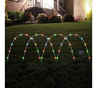 Solar-Powered Led Garden Arch Lights 40 Bright Leds Waterproof Outdoor Pathway & Patio Lights Automatic Dusk-To-Dawn Operation