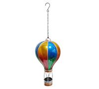 Solar Powered LED Hot Air Balloon Lantern (Blue and Gold, Large)