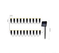 Solar Powered LED Outdoor String Lights, 10-Pack Warm White Garden Lights with 35m Cable, IP55 Weatherproof Copper Wire, Decorative Landscape Lighting for Patio Yard and Garden