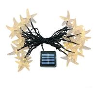 Solar-Powered LED Starfish String Lights, Christmas Yard Decoration 12 Meters 100 Lamps For Gardens, Parties, Weddings(colored light)