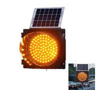 Solar-Powered LED Traffic Light with Flashing Warning for Enhanced Safety at Intersections, Roads, and Bridges