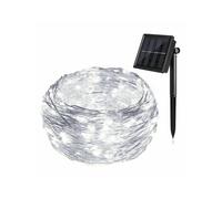 Solar Powered Lights 100 LED String Fairy Lights for Outdoor Christmas Lighting Courtyard Street Garden Decor 10m White