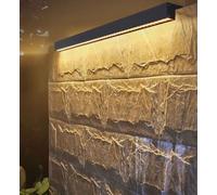 Solar-Powered Linear Outdoor Wall Lights, Glass Enclosure Landscape Lighting Fixtures for Gardens, Patios, and Pathways
